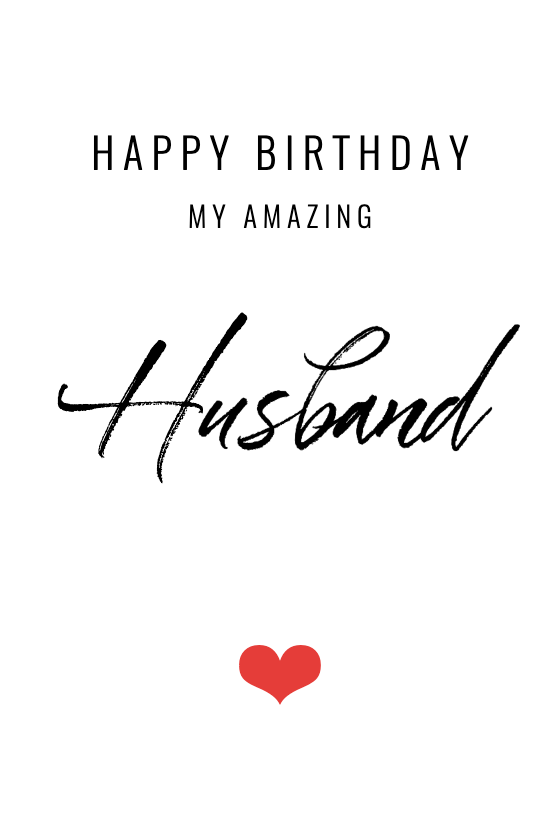 My Amazing Husband - Free Birthday Card